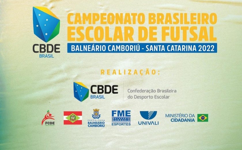 Delegação de Alagoas viaja para disputa do Brasileiro de Futsal Escolar