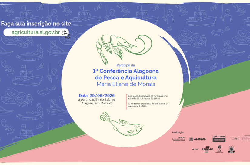 Secretaria de Agricultura abre inscrições para Conferência Alagoana de Pesca e Aquicultura