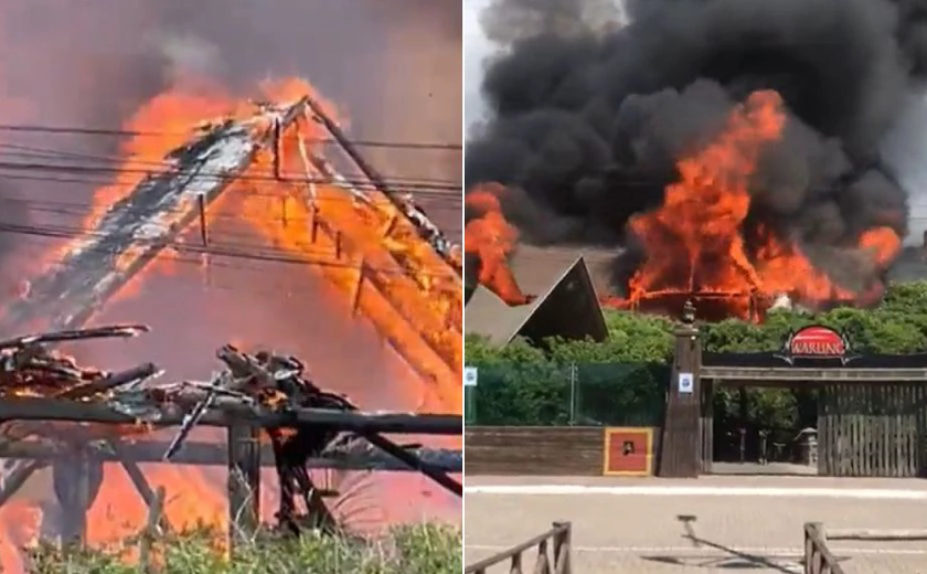 Incêndio de grandes proporções atinge o WARUNG Beach Club na Praia