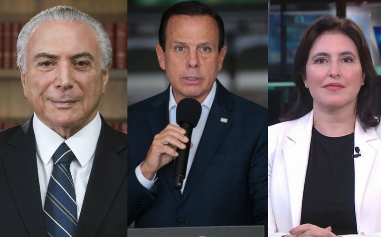 Doria janta com Temer e Tebet para discutir terceira via