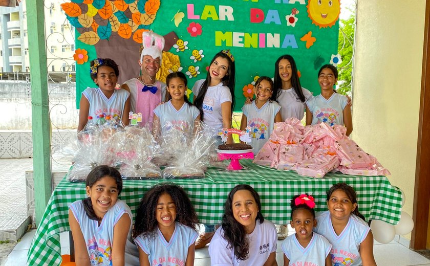 Dia das crianças: projeto social Gavua Solidária promove ação no Lar da Menina em Maceió