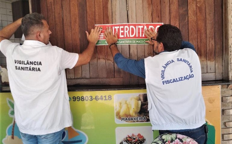 Vigilância Sanitária interdita barraca de tapioca por funcionamento irregular