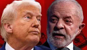 Montagem de trump e lula. Fonte: Internet