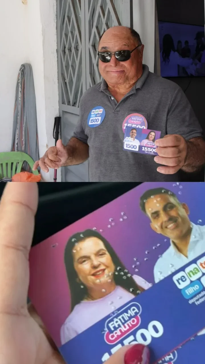 Fátima Canuto e Renato Filho distribuem santinhos em braile e reforçam compromisso com acessibilidade nas eleições
