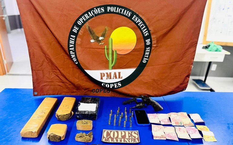 PM apreende 36 armas de fogo e mais de 17 Kg de drogas na última semana em Alagoas