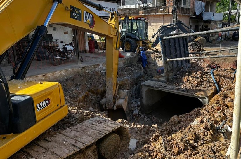 Prefeitura realiza complexa obra de drenagem na Grota do Ipanema