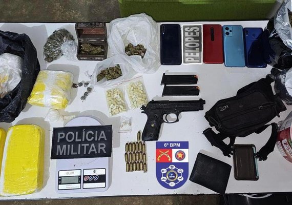 Polícia apreende armas, drogas e prende suspeitos em ações distintas em Maceió e Japaratinga