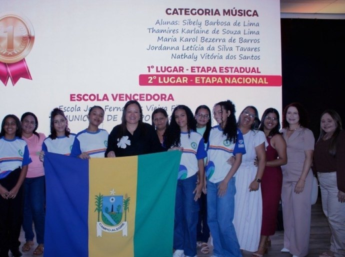 Alunos de Campo Alegre recebem premiação das etapas estadual e nacional do MPT na escola 2024 e 2025