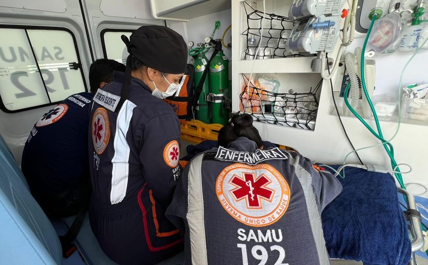 Samu atende vítima de atropelamento por empilhadeira, em Maceió