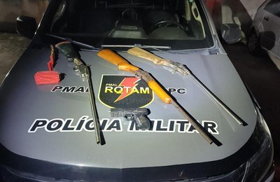 Após denúncia anônima, Rotam apreende armas artesanais no Pilar