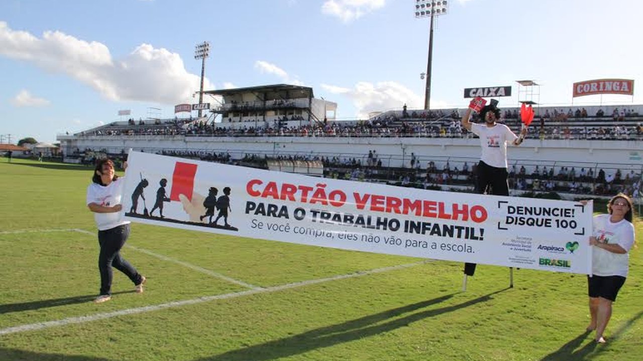 Campanha contra o trabalho infantil é lançada em jogo do ASA