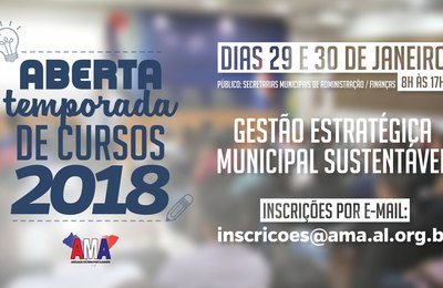 Curso da AMA sobre planejamento municipal confirmado para segunda,29