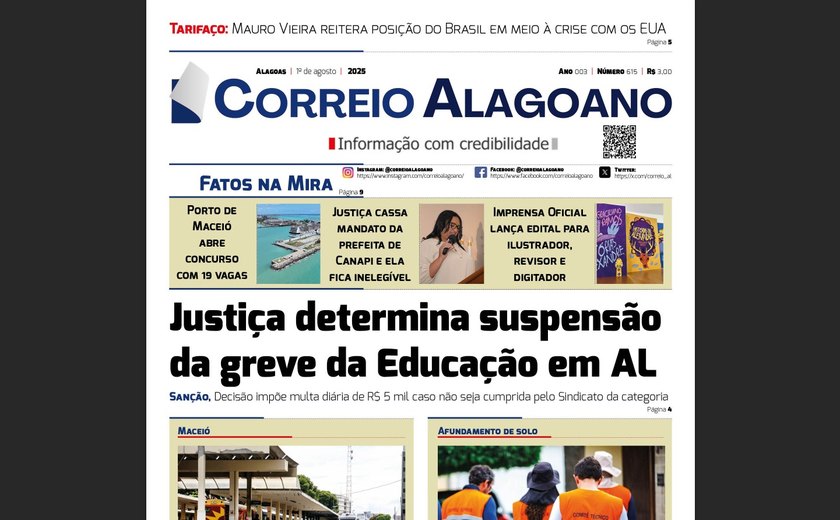 Justiça determina suspensão da greve da Educação em AL