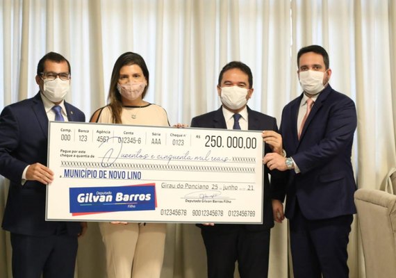 Município de Novo Lino é contemplado com emenda no valor de R$ 250 mil ao Orçamento do Estado