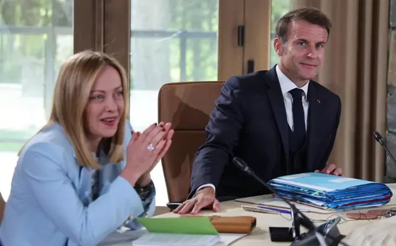 Meloni reforça apoio a Golfo Pérsico e Chipre em telefonema com Macron