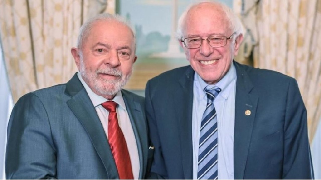 Sanders e Lula falam de fortalecimento da democracia e combate à extrema direita