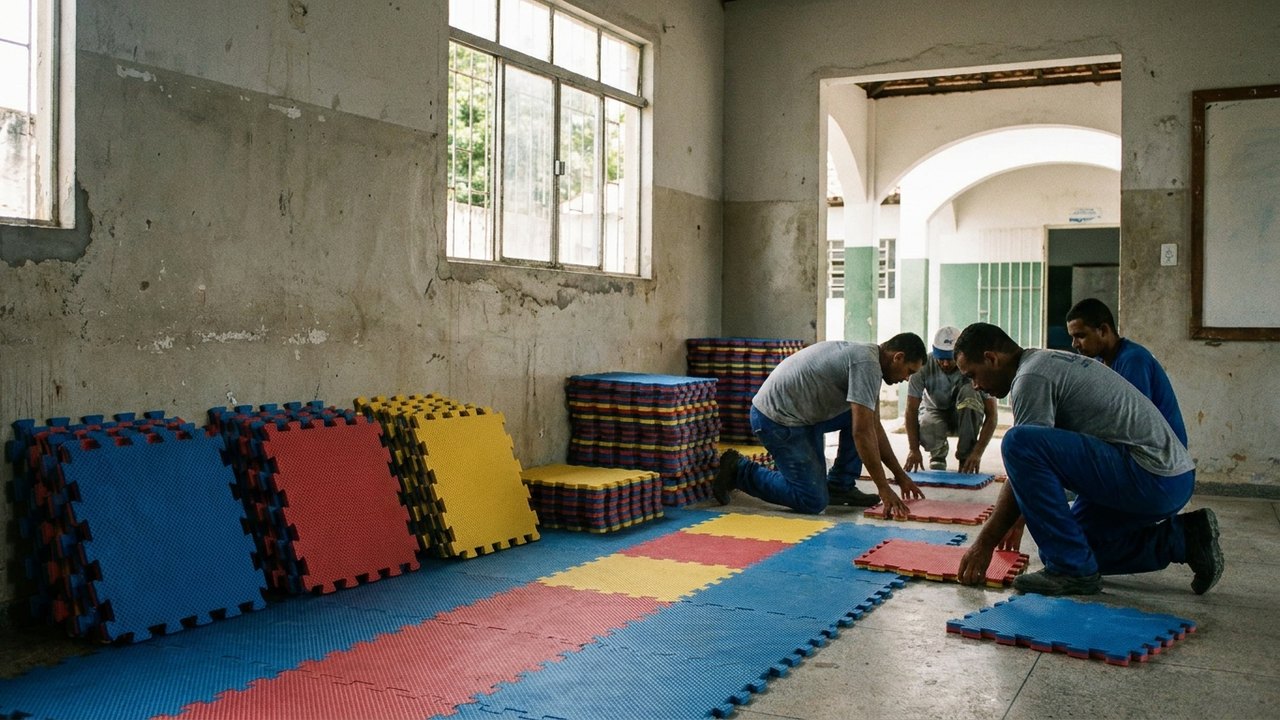 Porto Calvo homologa R$ 2,3 milhões para pisos modulares em escolas