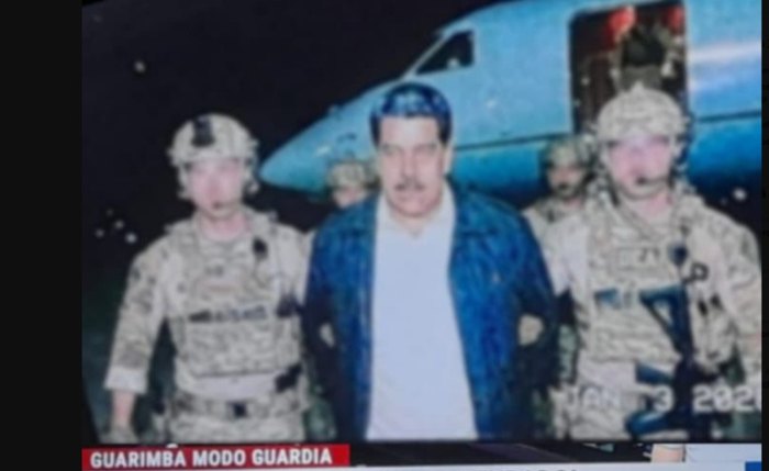 Foto que circula nas redes mostra Maduro junto a militares dos EUA