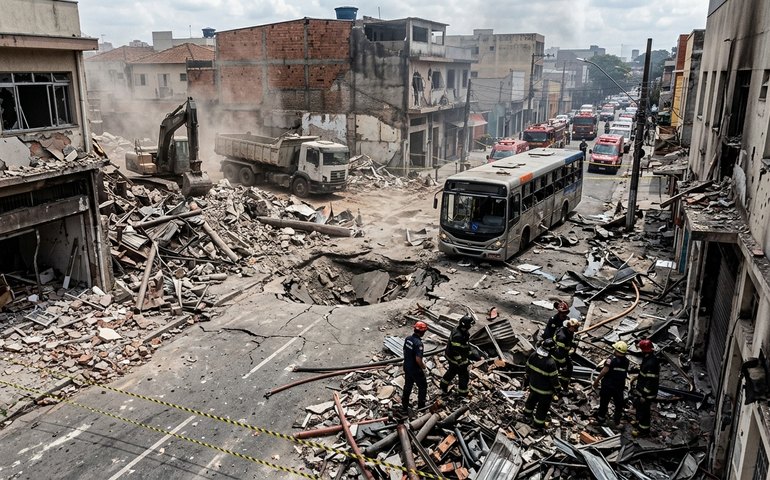 Explosão no Jaguaré: vazamento de gás durante obra da Sabesp causa destruição e deixa feridos