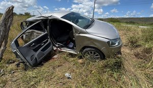 Acidente na SE-361, em Simão Dias / Foto: Foto: BPRv