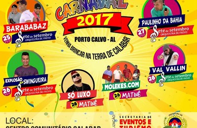 Carnaval de Porto Calvo conta com 50 blocos e bandas no clube