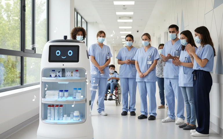 Robô musical passa a operar em hospital de Milão