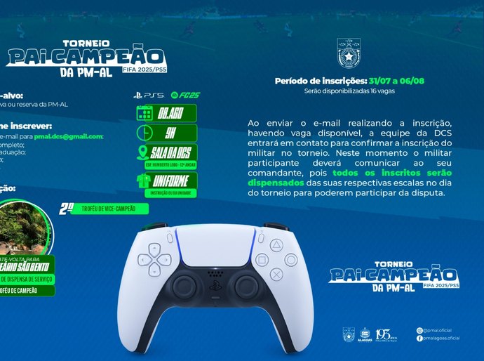 Polícia Militar de Alagoas promove Torneio Pai Campeão 2025