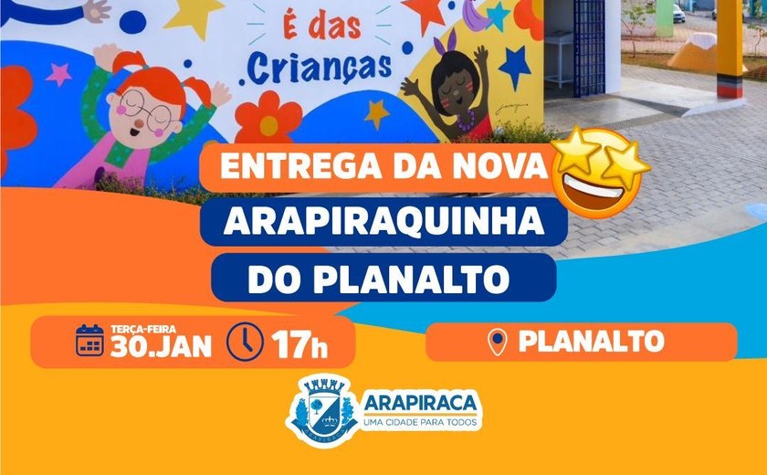 Arapiraca ganha mais uma Biblioteca Arapiraquinha em praça pública