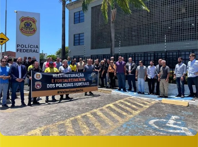 Servidores da PF em Alagoas promovem ato em defesa da criação do Fundo de Combate às Organizações Criminosas