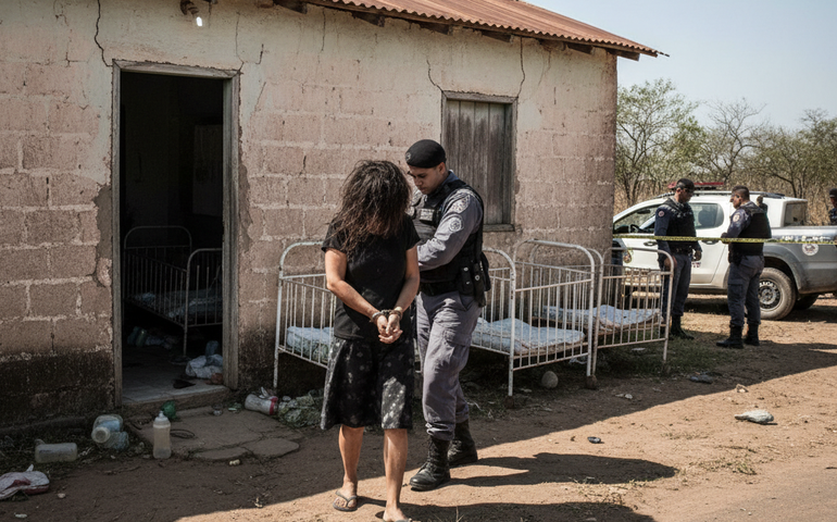 Mulher é presa suspeita de abandonar gêmeos de um ano em situação precária