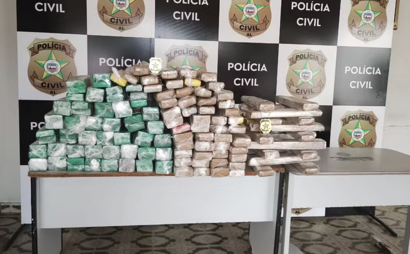 Polícia Civil prende casal e faz maior apreensão de maconha prensada deste ano em Alagoas