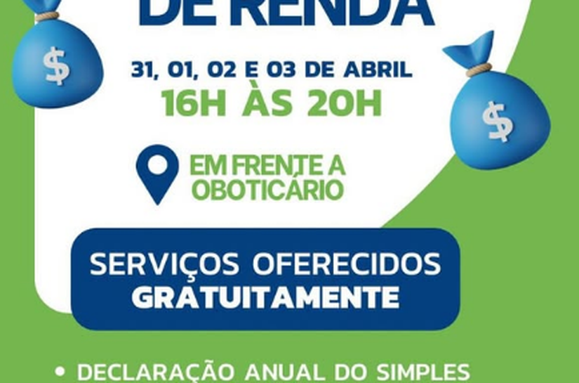 Serviço gratuito: Imposto de renda no Pátio