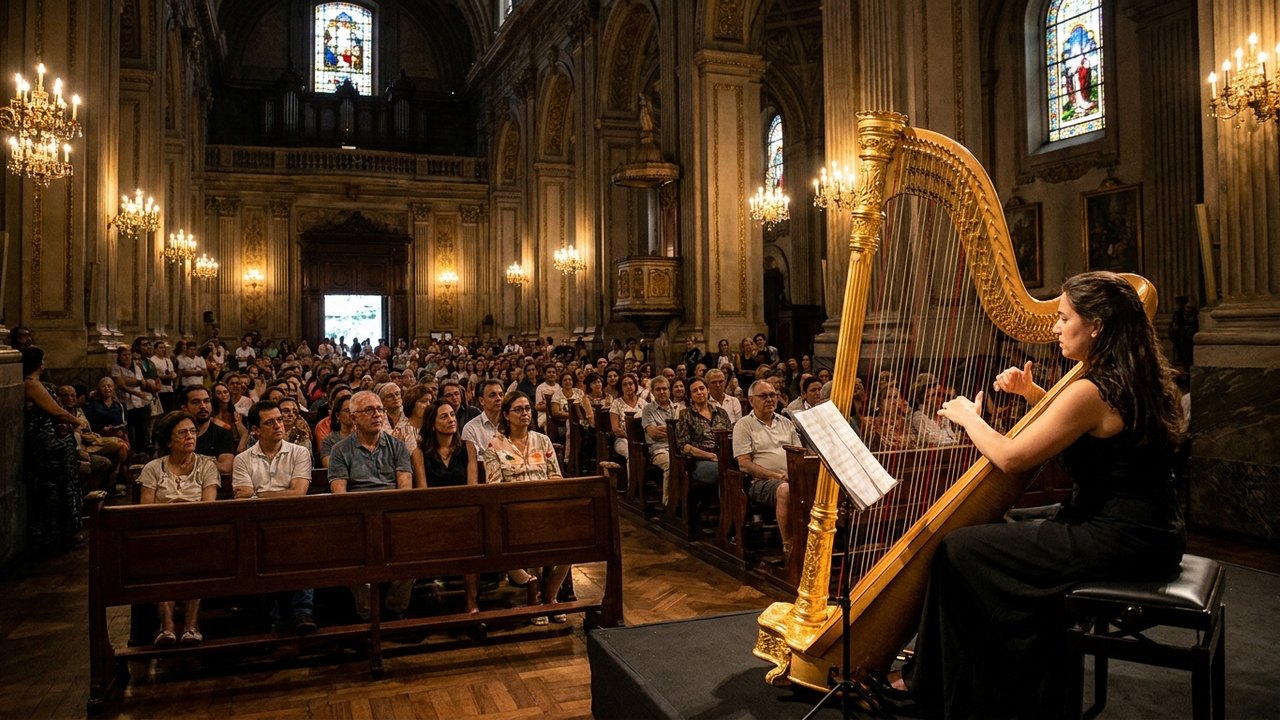 Concerto na Candelária marca reta final do RioHarpFestival; veja a programação gratuita