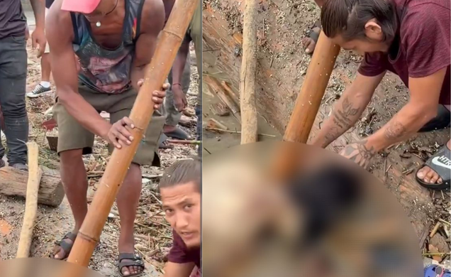 Dois homens retiraram brincos de cadáver que estava na lama