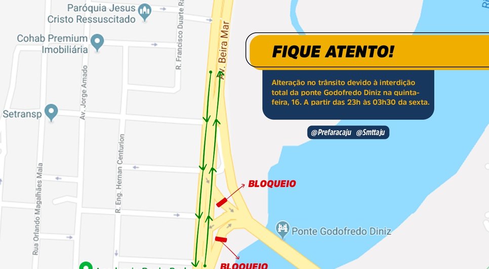 BLOQUEIO DA PONTE COROA DO MEIO / Foto: SMTT