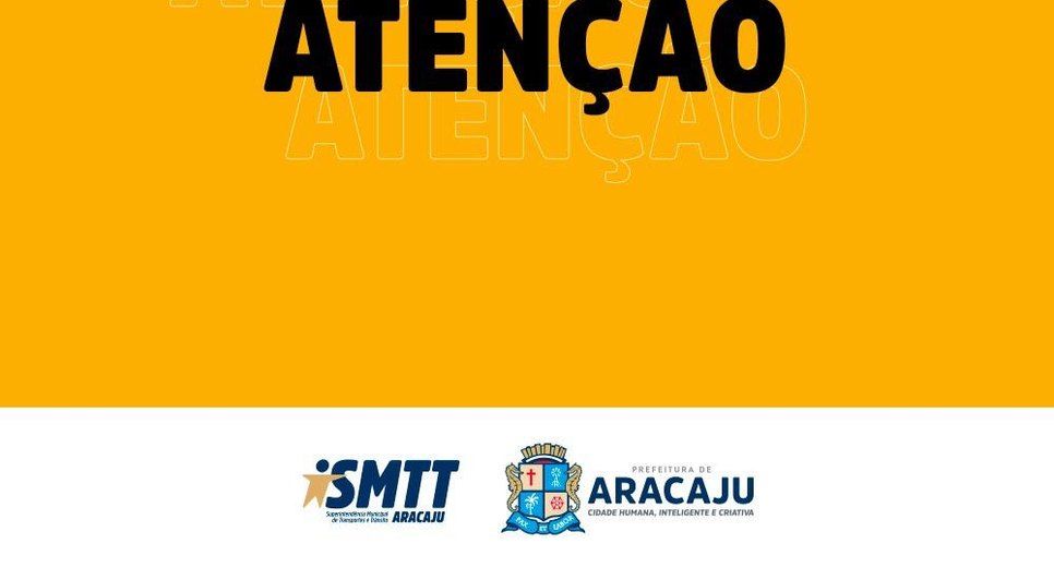 AVISO ATENÇÃO SMTT