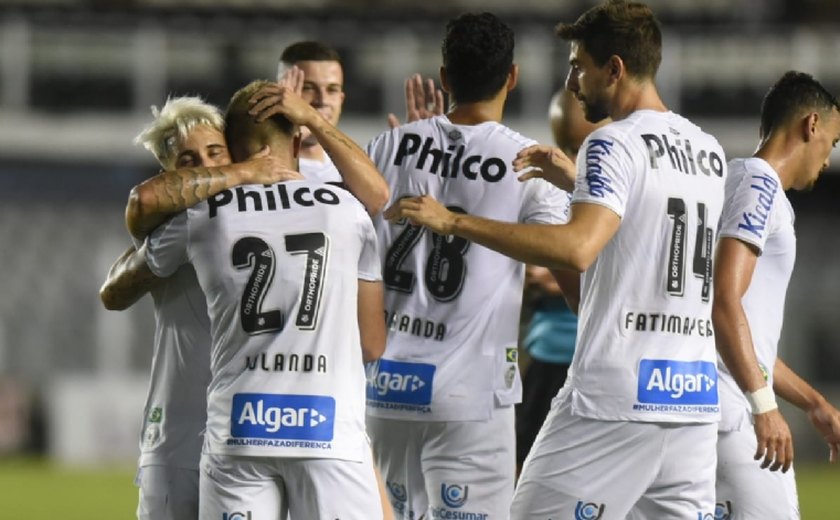 Santos sofre, mas marca nos acréscimos e arranca empate com Red Bull Bragantino