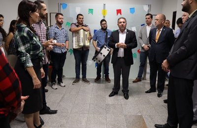 Procurador-geral de Justiça participa de café junino com membros, servidores e colaboradores