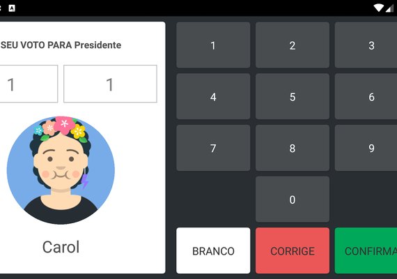 Simulador virtual ajuda eleitor a treinar o voto na urna