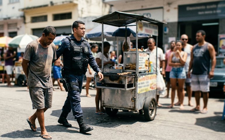 Ambulante é preso após tentar vender churrasquinho de R$ 10 mil para turista britânica