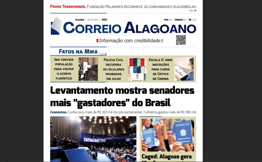 Levantamento mostra senadores mais “gastadores” do Brasil