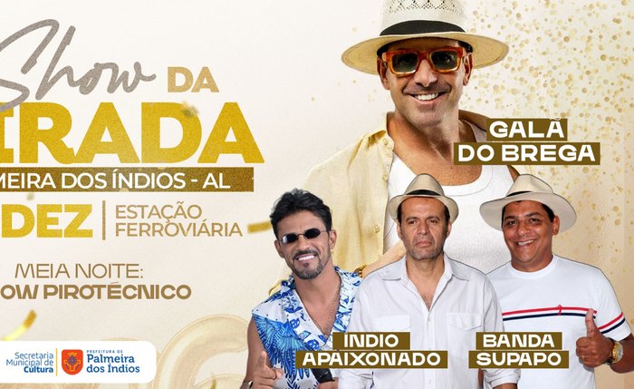Show da Virada em Palmeira dos Índios promete receber 2026 com muita música e alegria