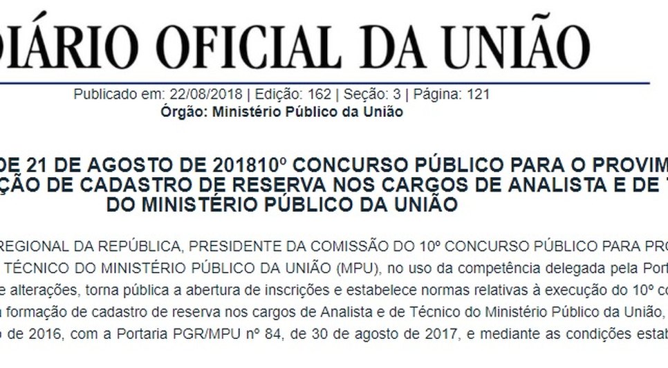 Concurso do MPU