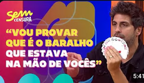 Sem Censura | Ilusionista Gabriel Louchard surpreende com truque de mágica