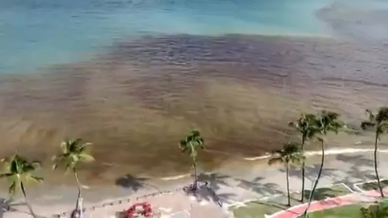 IMA vai investigar causa de mancha escura na Praia de Ponta Verde