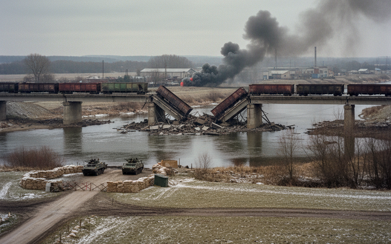 Exército russo atinge infraestrutura de transporte usada por forças ucranianas