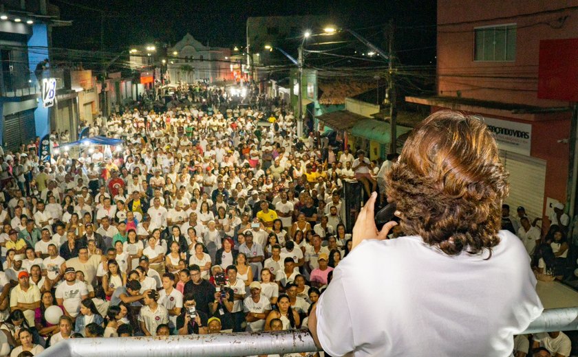 Último comício da campanha de Edilza Alves é marcado por ato pedindo paz em Lagoa da Canoa