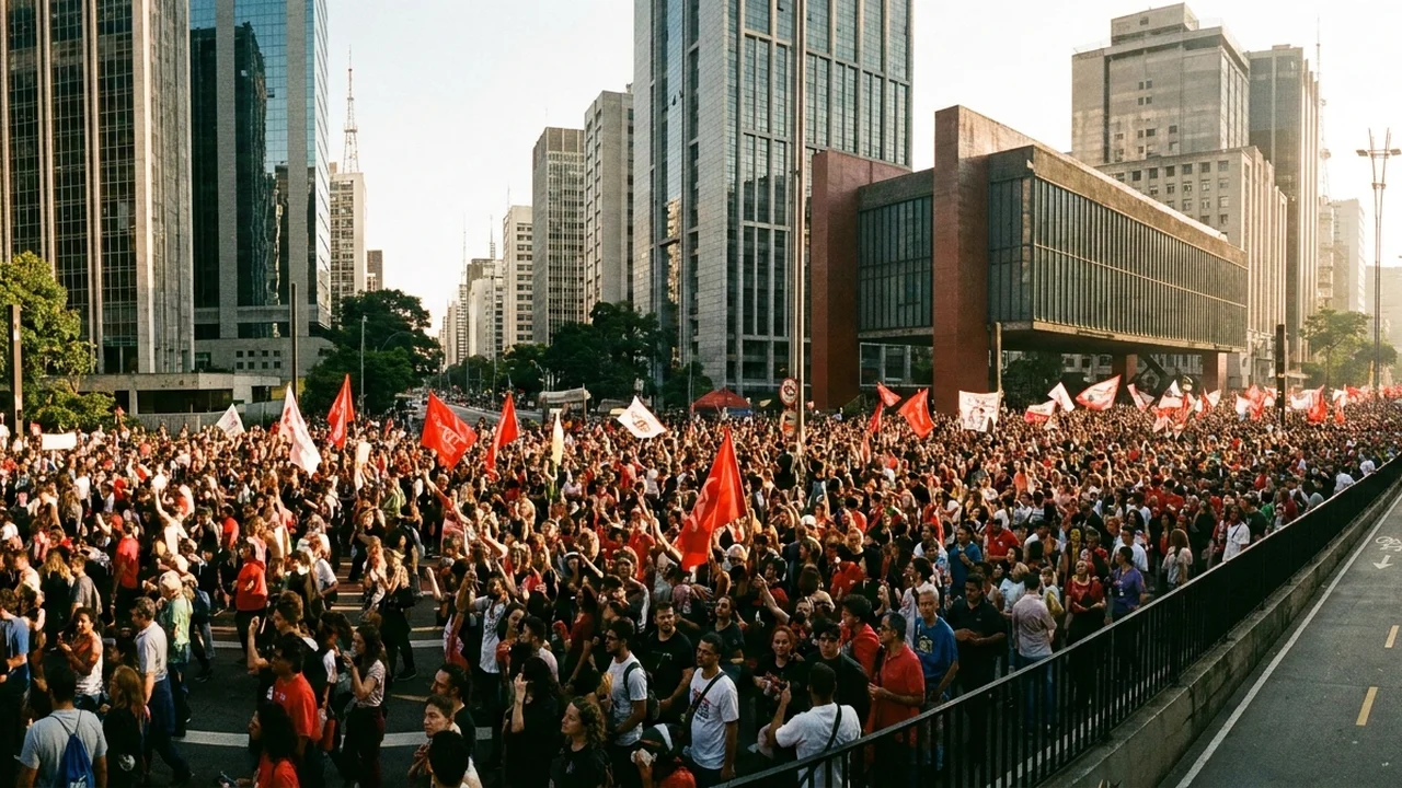 Milhares tomam Avenida Paulista em ato pró-Lula neste domingo