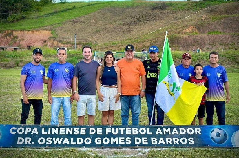 Prefeita Marcela Gomes acompanha final da 3ª Copa Linense de Futebol Amador Dr. Osvaldo Gomes de Barros