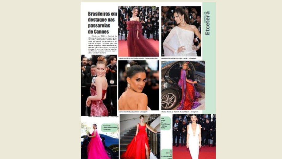 Brasileiras em destaque nas passarelas de Cannes
